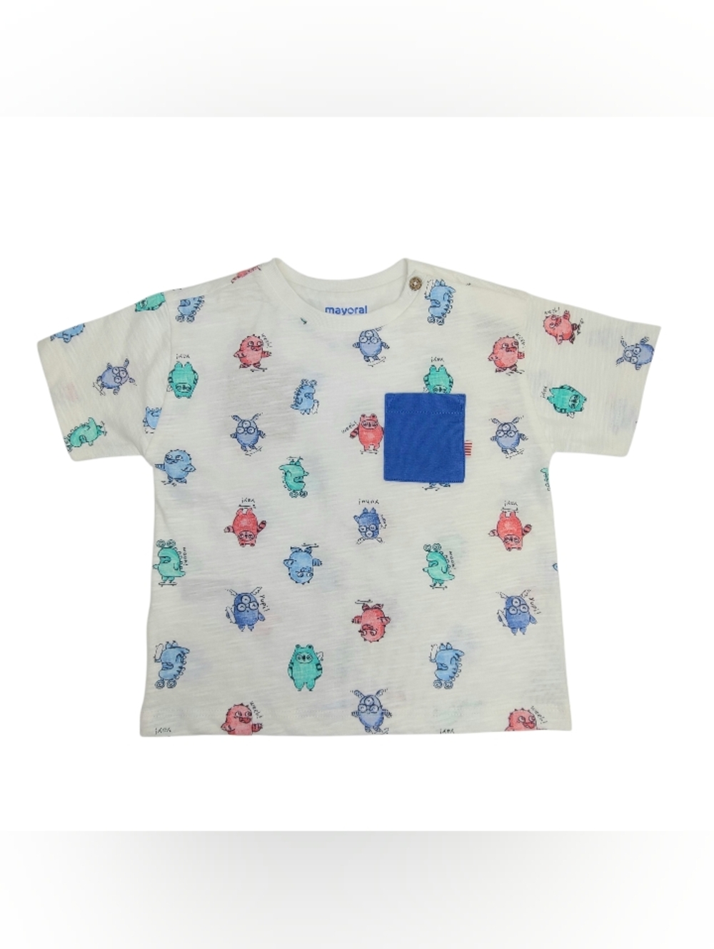 Mayoral Monster Short Sleeve Tee Size 12 Months Oversized NWT